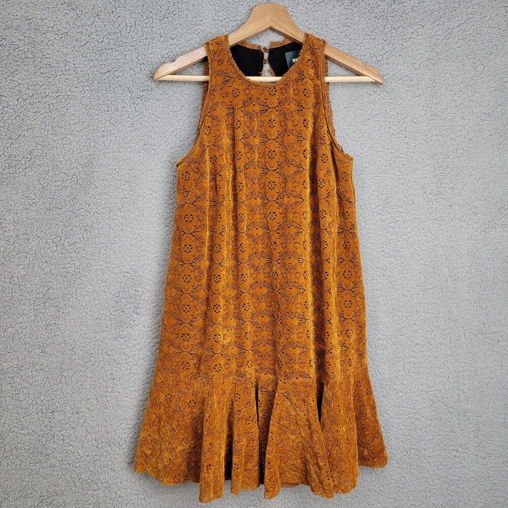 Maeve Brown Pleated Sundress Mini